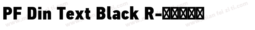 PF Din Text Black R字体转换